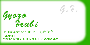 gyozo hrubi business card